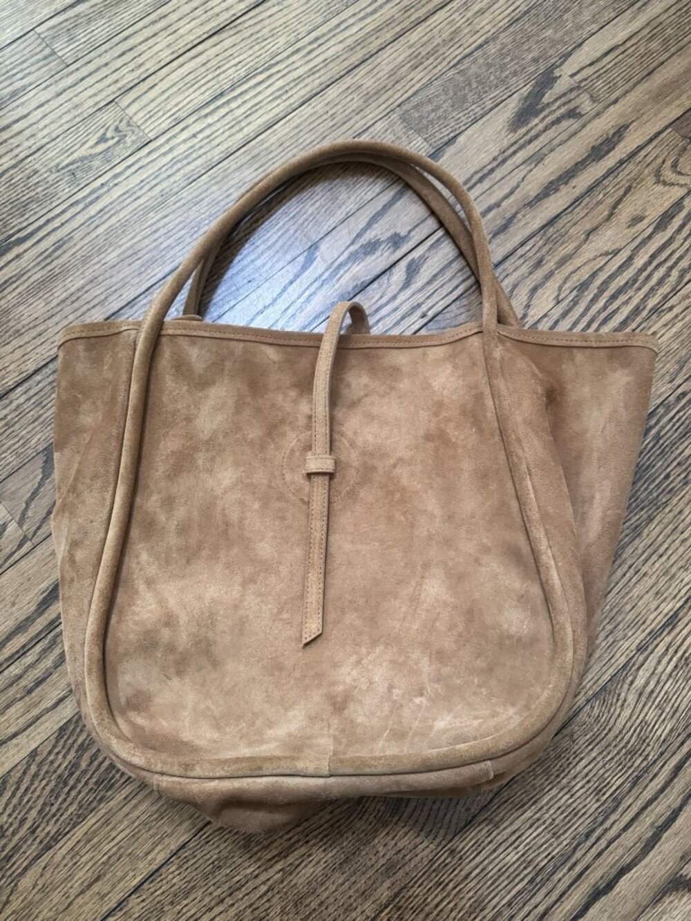 Oliveve OLIVEVE Ellis Hobo Tote Bag Pane Italian Leather Suede - Picture 2 of 9